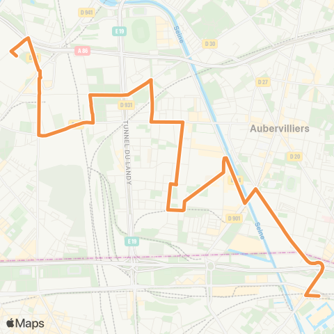 RATP Porte de la Villette - Quai de Seine. map