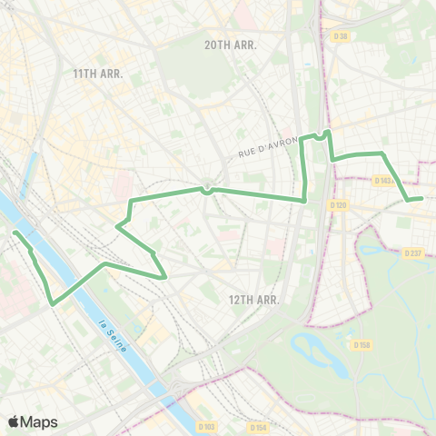 RATP Pte de Montreuil - Vincennes RER-Rép. map