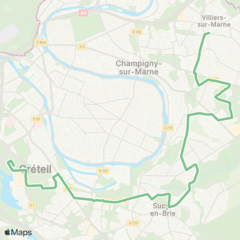 RATP Préf. Val de Marne - Villiers s/ Marne-le Plessis-Trevi map