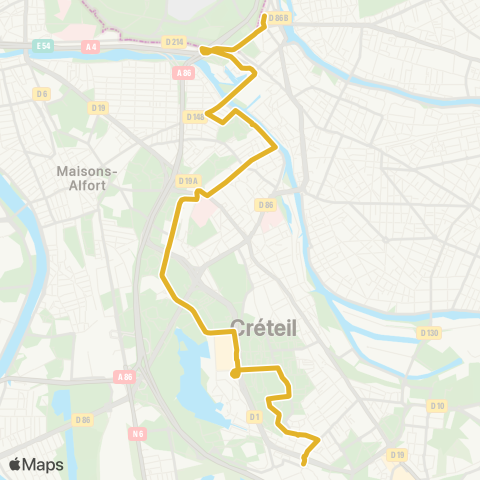 RATP Joinville-le-Pont RER - Creteil-Europarc map