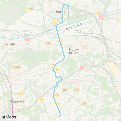 RATP Mairie de Montreuil - Bobigny-Pablo Picasso map