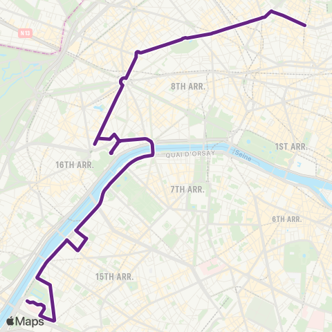 RATP Gare de l'Est - Trocadero map