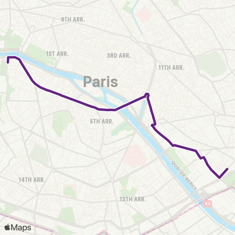 RATP Champ de Mars - Porte de Reuilly map