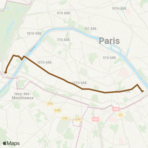 RATP Porte de France - Porte de Saint-Cloud map