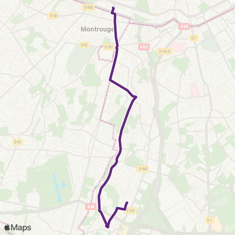 RATP Porte d'Orleans - Metro - Charcot - Zola map