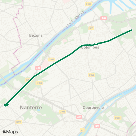 RATP Nanterre-Ville RER - (les Courtilles) map