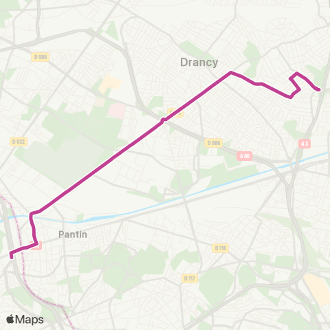 RATP Porte de Pantin - Jouhaux - Blum map