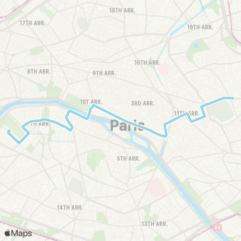 RATP Gambetta - Champs de Mars map