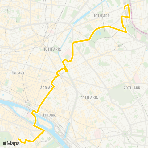 RATP Pont Neuf - Porte de Pantin map