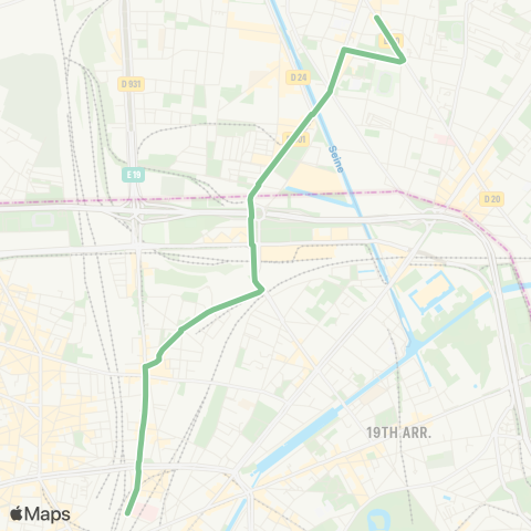 RATP Mairie d'Aubervilliers - Gare de l'Est map