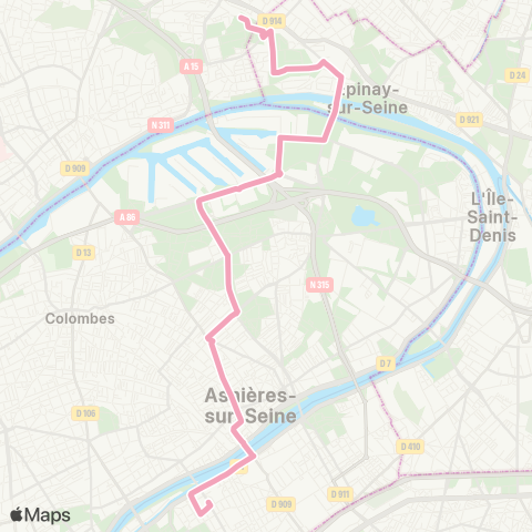 RATP Pont de Levallois - Becon - St-Gratien - RER map