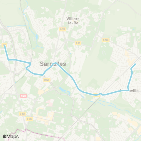 RATP Marche de St-Brice - Villiers le Bel - Gonesse - Arnou map