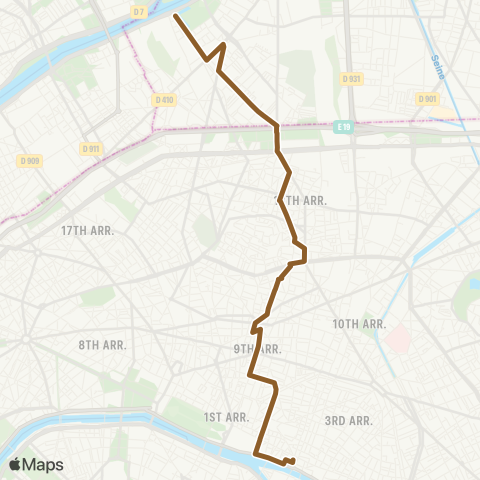 RATP Luxembourg - Quai de Seine map