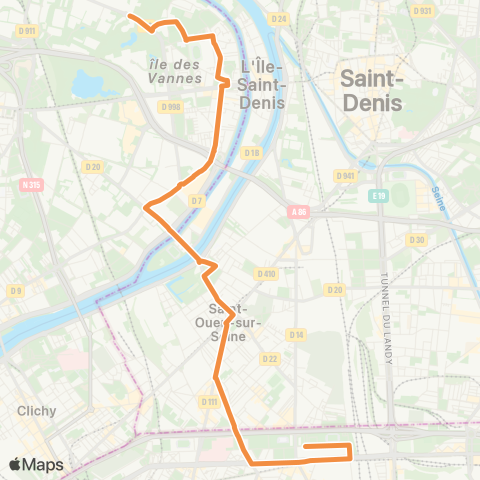 RATP Pte de Clignancourt - Zone Industrielle N. map