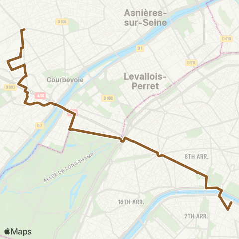 RATP Musee d'Orsay - la Garenne-Colombes - Charlebourg map