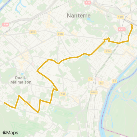 RATP La Défense-Metro-RER-Tramway - Lycée de Rueil map