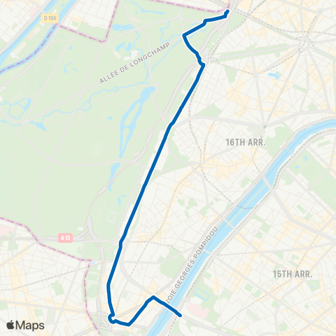 RATP Pt du Garigliano - Pte d’AsnièRes Marguerite Long map