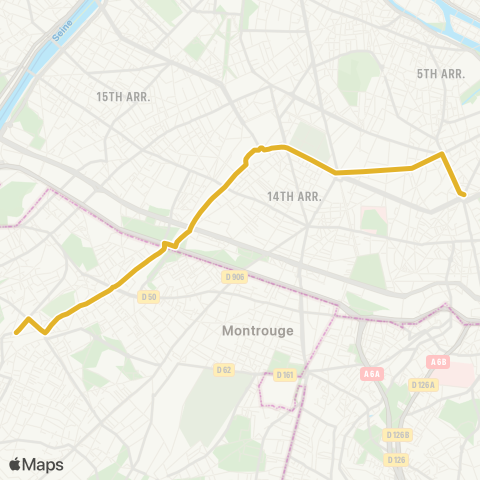 RATP Gare de Clamart - Place d'Italie map