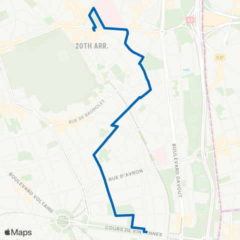 RATP La Traverse de Charonne map