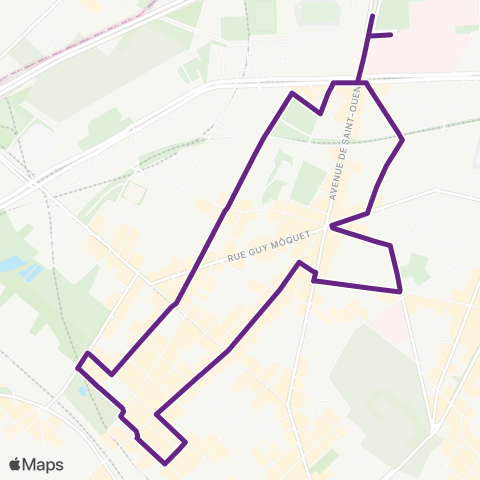 RATP La Traverse Batignolles-Bichat map