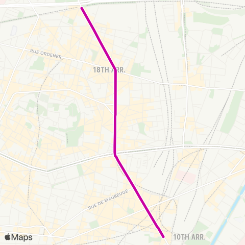 Substitution Métro RATP Bus de Substitution du Métro 4 map