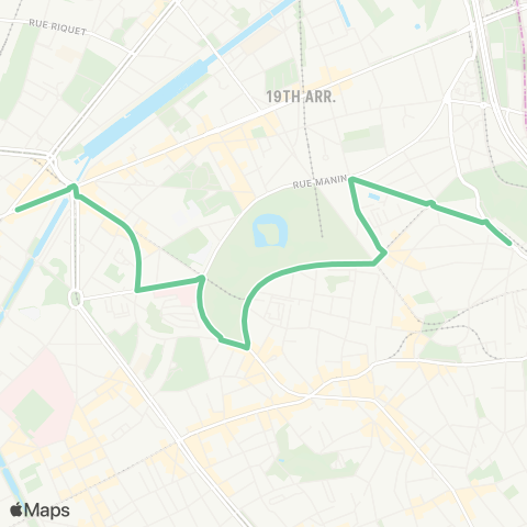 RATP Bus de Substitution du Métro 7b map