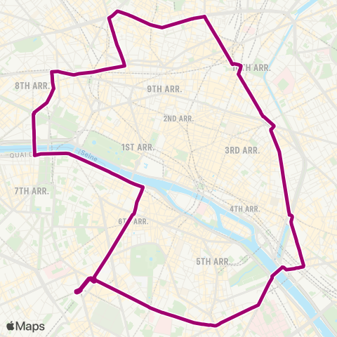 RATP Gare de l'Est ↔ Gare de l'Est map