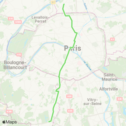 RATP La Croix de Berny RER ↔ Porte de St-Ouen map