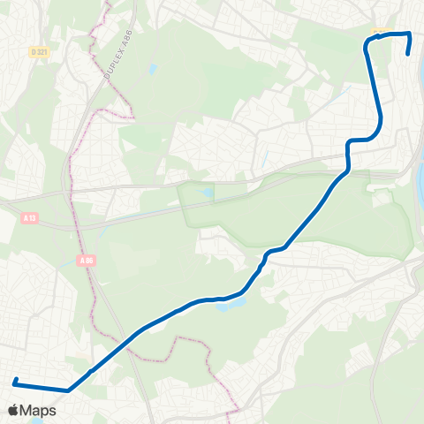 RATP St-Cloud-les Coteaux - Gare de Versailles-Rive Droite map