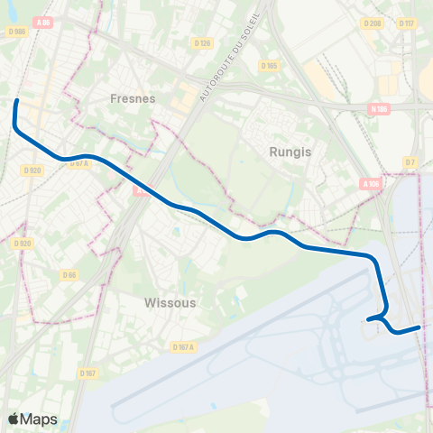 RATP Antony-RER - Orly Sud map