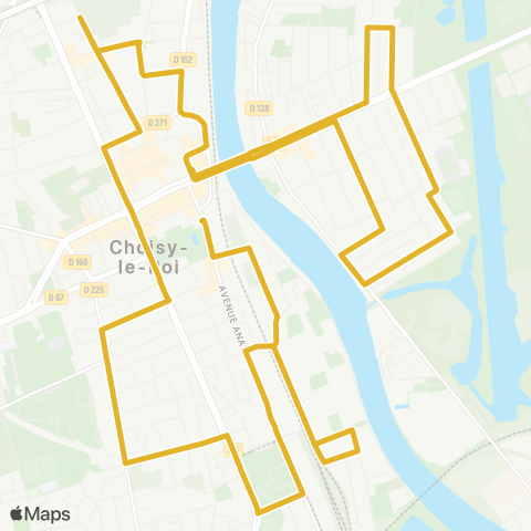 RATP Serv Urbain de Choisy le Roi - Circulaire map