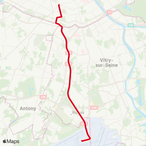 RATP Denfert-Rochereau-Metro-RER - Orly Sud map