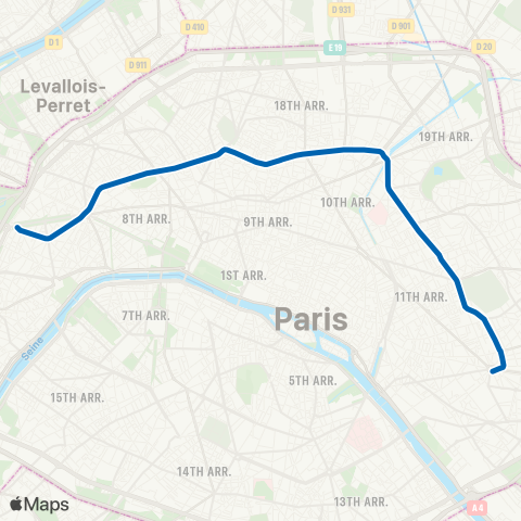 RATP Nation - Porte Dauphine map