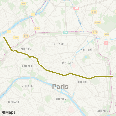 RATP Gallieni - Pont de Levallois-Bécon map