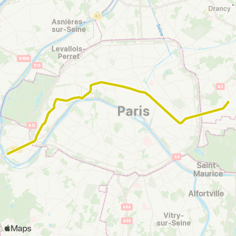 RATP Pont de Sèvres - Mairie de Montreuil map