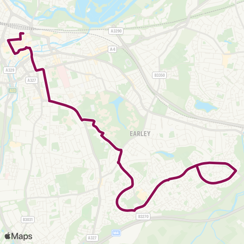 Reading Buses  map