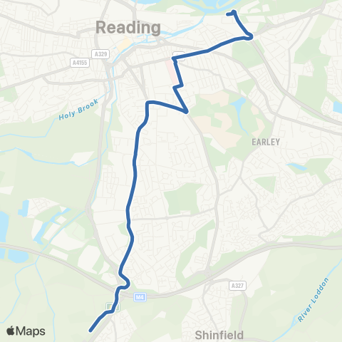 Reading Buses  map