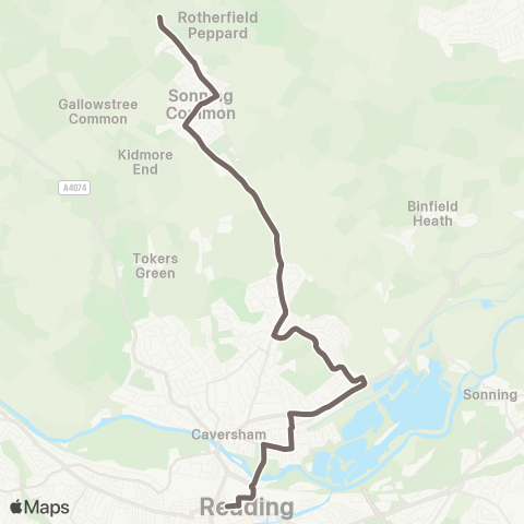 Reading Buses  map