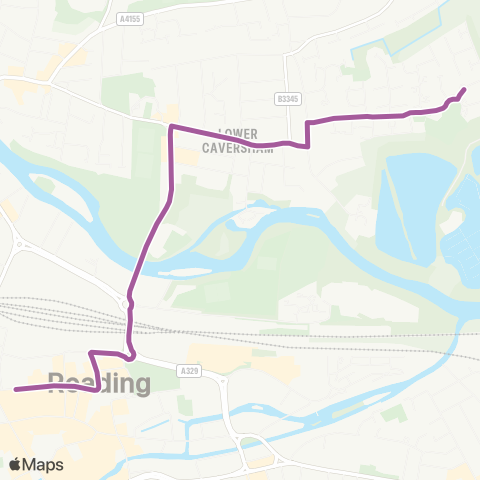 Reading Buses  map