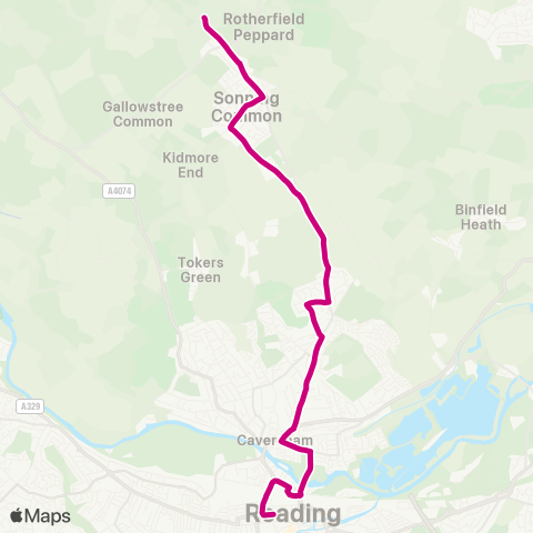 Reading Buses  map