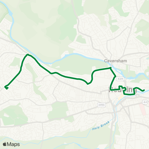 Reading Buses  map