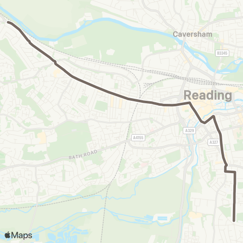 Reading Buses  map