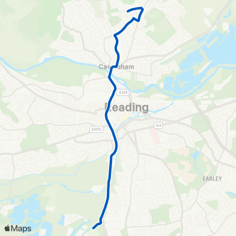 Reading Buses  map