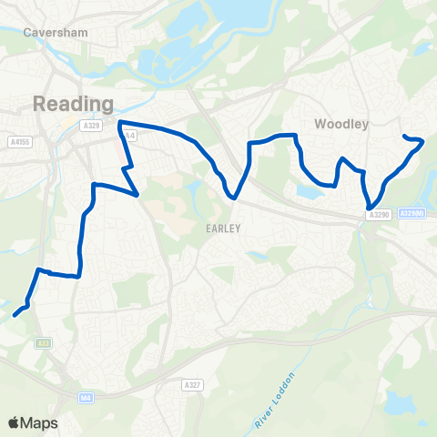 Reading Buses  map