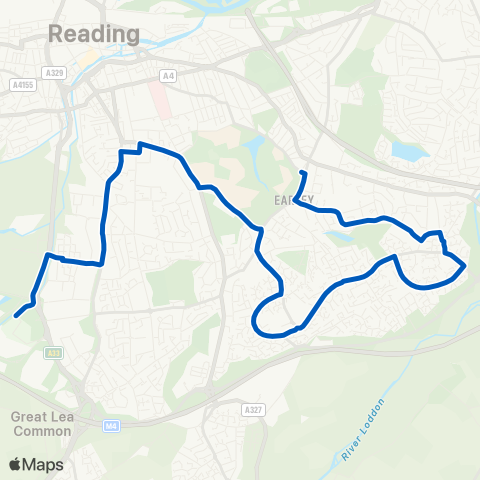 Reading Buses  map