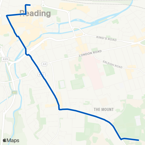 Reading Buses  map