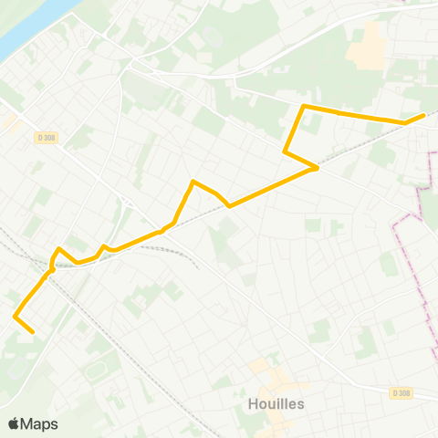 Île-de-France Mobilités Lycée Evariste Galois↔︎Romain Rolland map