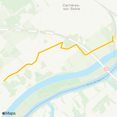 Argenteuil - Boucles de Seine Monceau↔︎Collège des Amandiers map