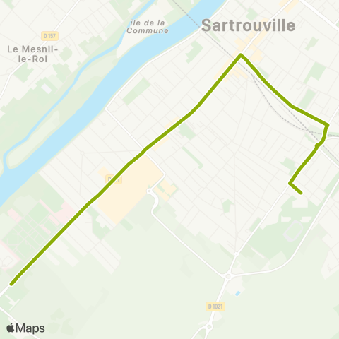 Argenteuil - Boucles de Seine Lycée Evariste Galois↔︎Théophile Roussel map