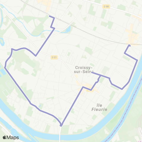 Île-de-France Mobilités Gare du Vésinet / Ctre↔︎Gare de Chatou / Croissy map